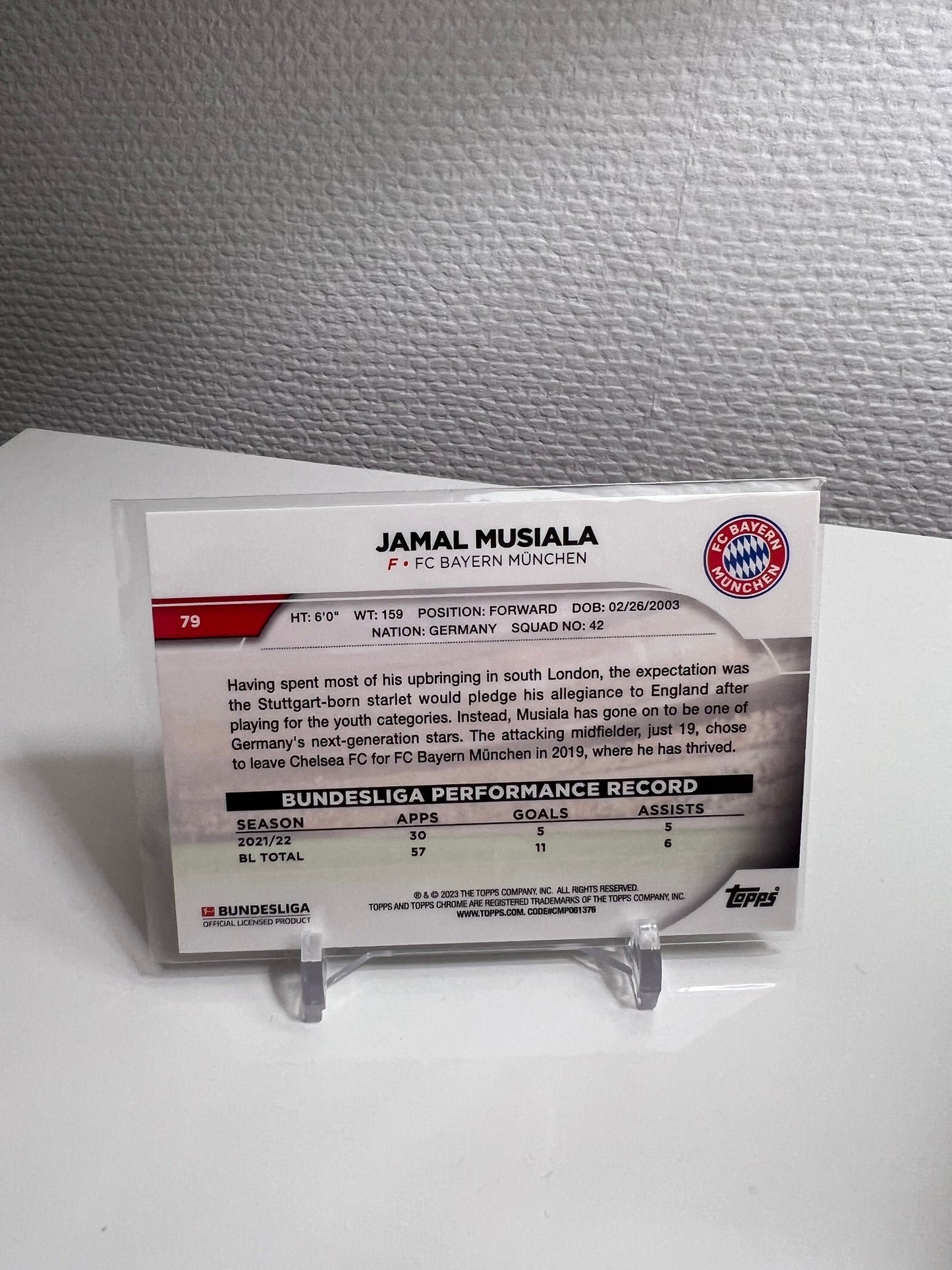 Chrome 22-23 - Jamal Musiala - FC Bayern München