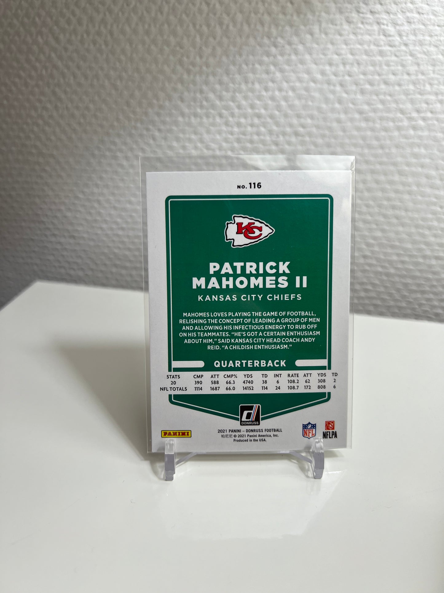 Donruss 21 - Patrick Mahomes II - Kansas City Chiefs