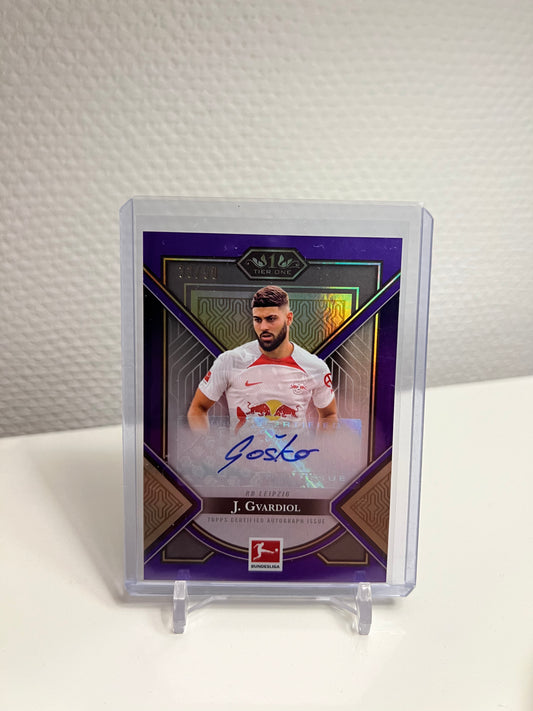 Tier One 22-23 - Josko Gvardiol Autograph Purple /50 - RB Leipzig #YGA-JG