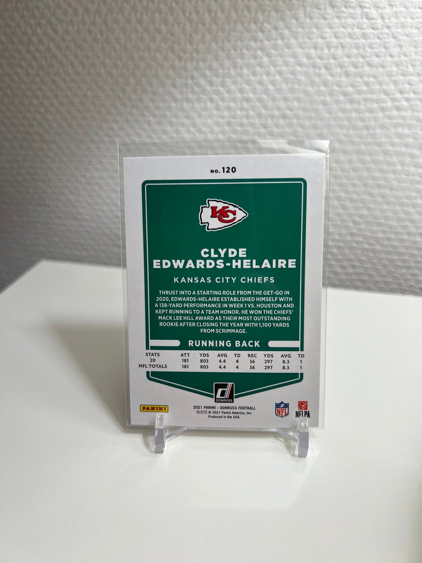 Donruss 21 - Clyde Edwards-Helaire - Kansas City Chiefs