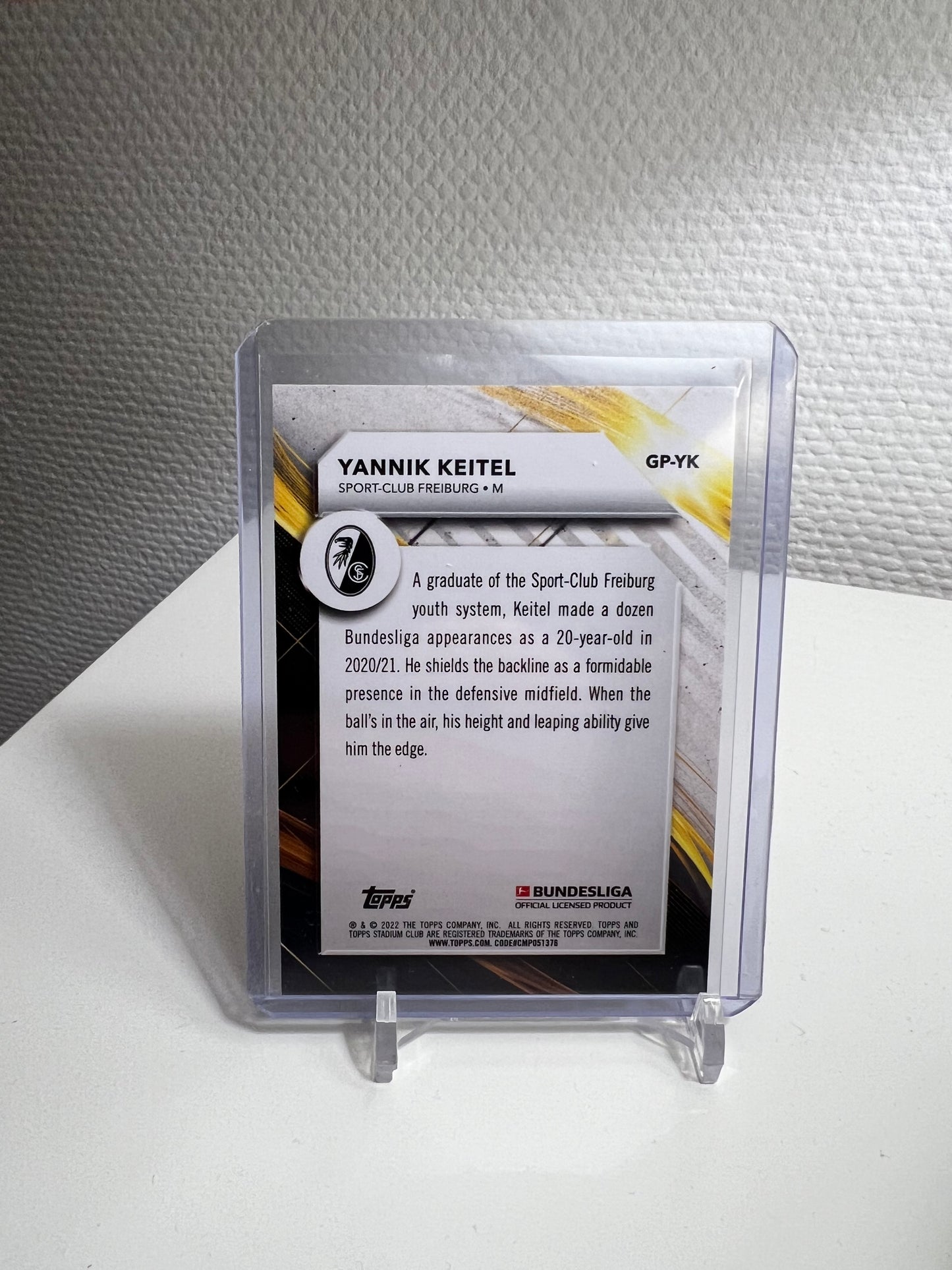 Stadium Club Chrome 21-22 - Yannik Keitel Golden Promises RC Card - SC Freiburg #GP-YK