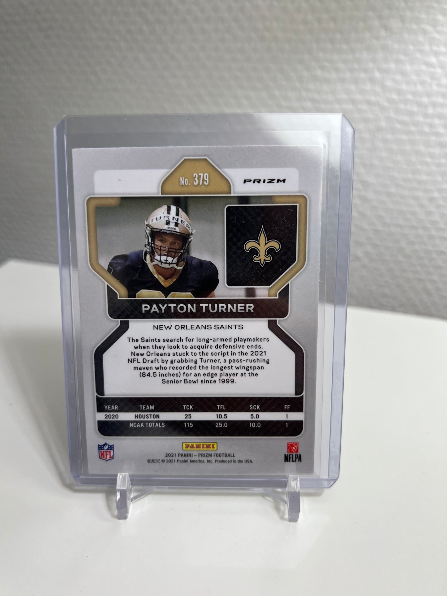 Prizm 21 - Payton Turner RC Card - New Orleans Saints