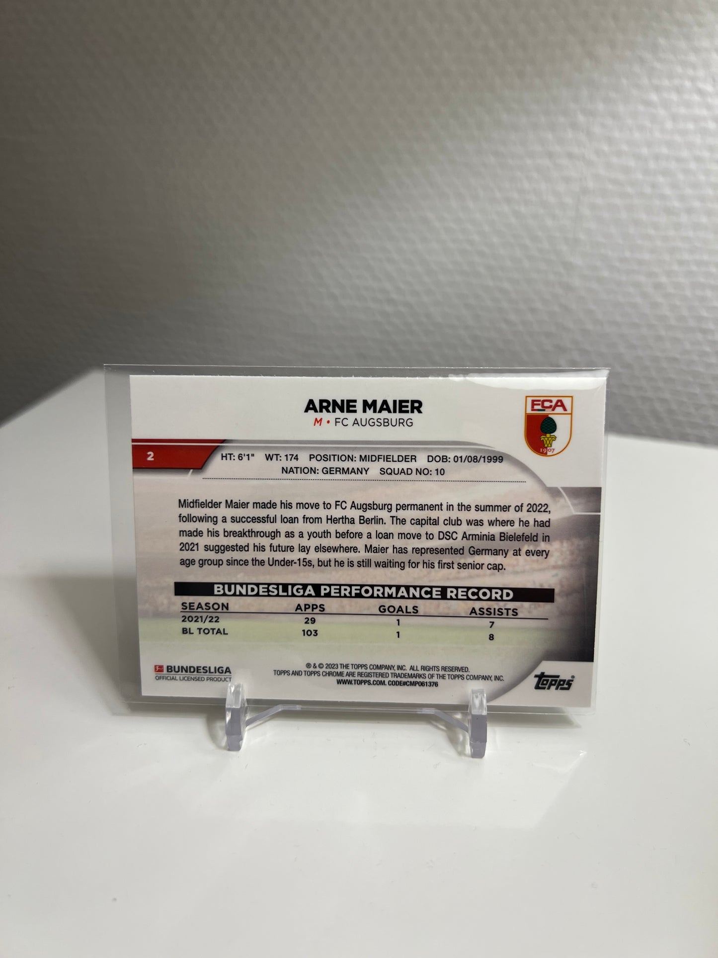 Chrome 22-23 - Arne Maier - FC Augsburg