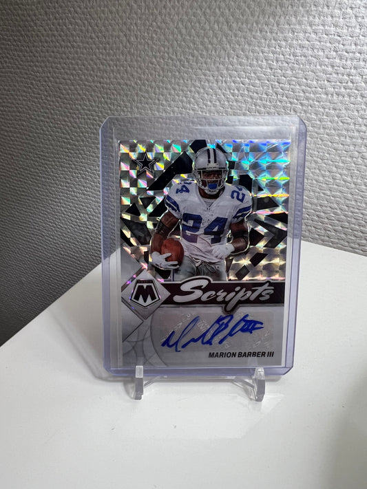 Mosaic 22 - Marion Barber III Autograph Silver Prizm Scripts - Dallas Cowboys #S-MBA