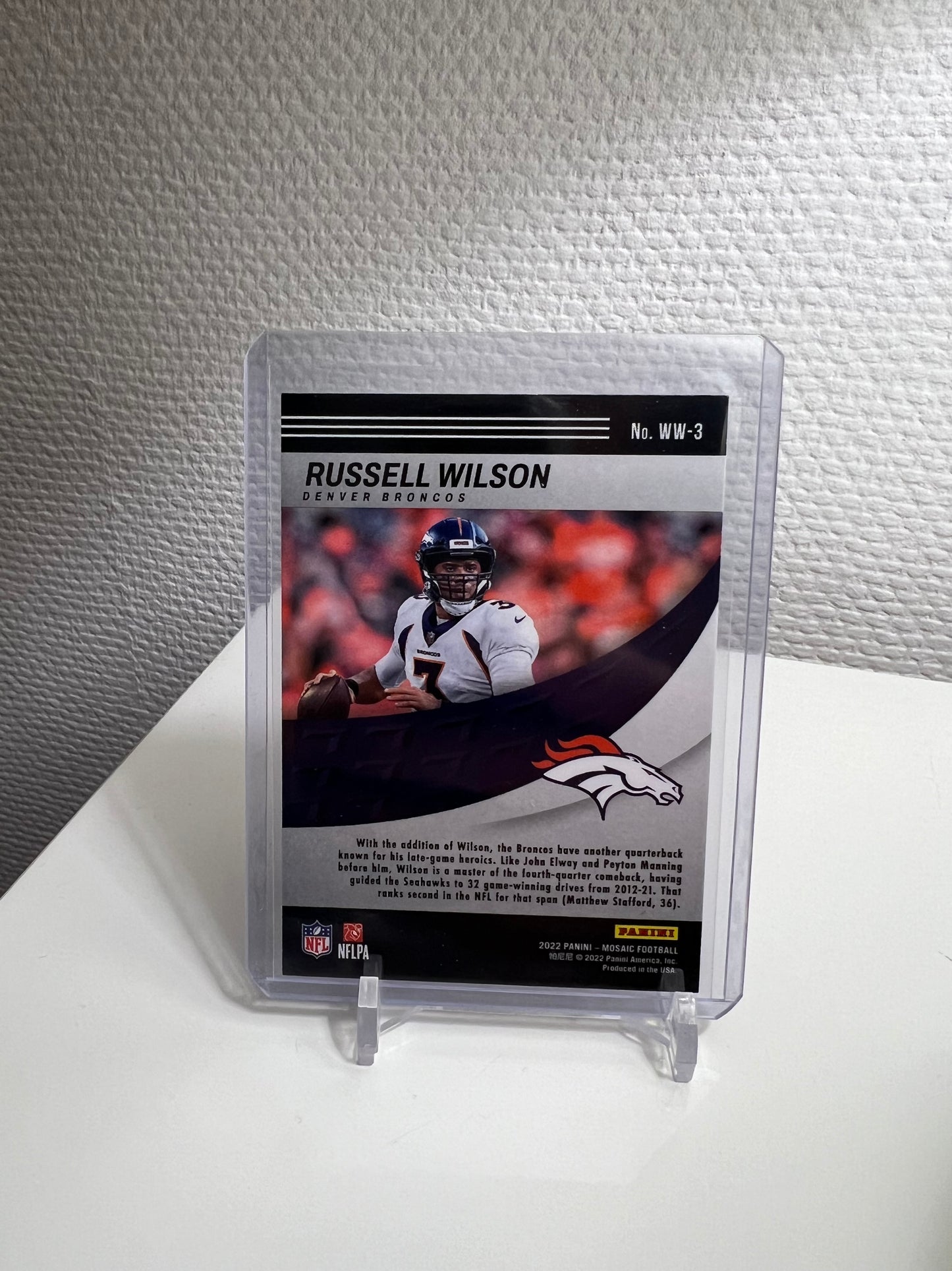 Mosaic 22 - Russell Wilson Will to Win - Denver Broncos #WW-3