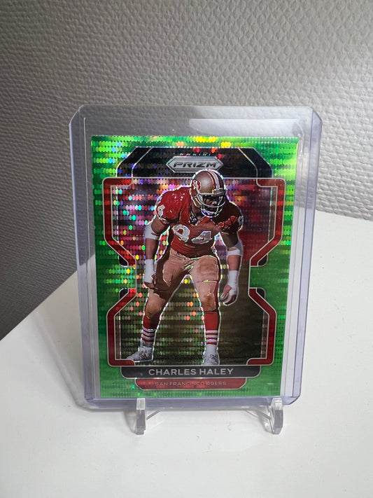 Prizm 21 - Charles Haley Green Pulsar Holo - San Francisco 49ers