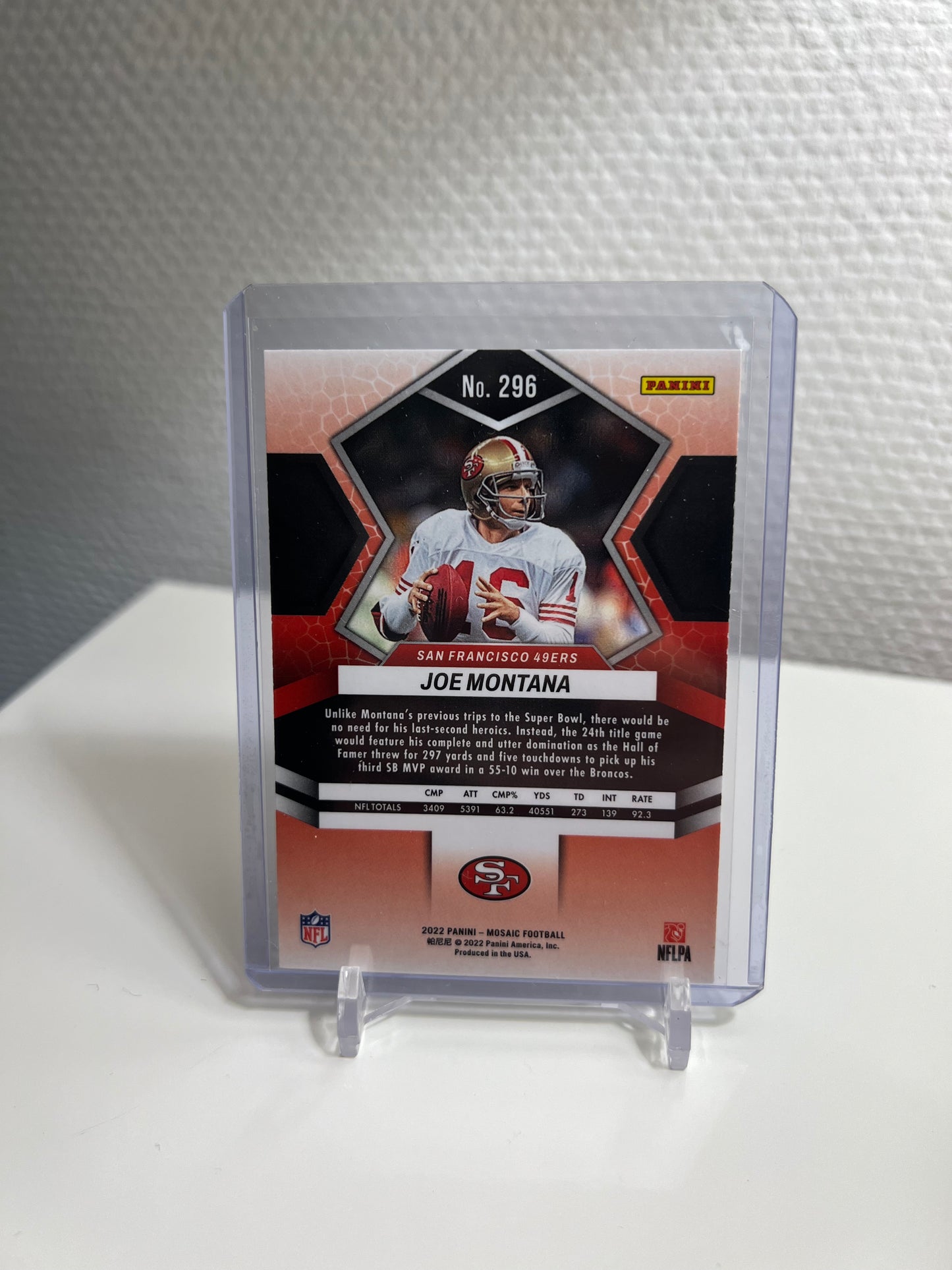 Mosaic 22 - Joe Montana Super Bowl XXIV MVP - San Francisco 49ers