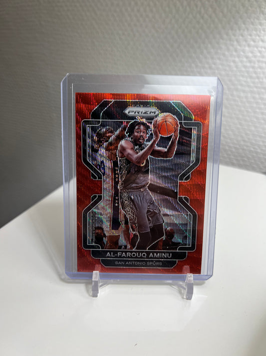 Prizm 21-22 - Al-Farouq Aminu Red Wave Prizm - San Antonio Spurs