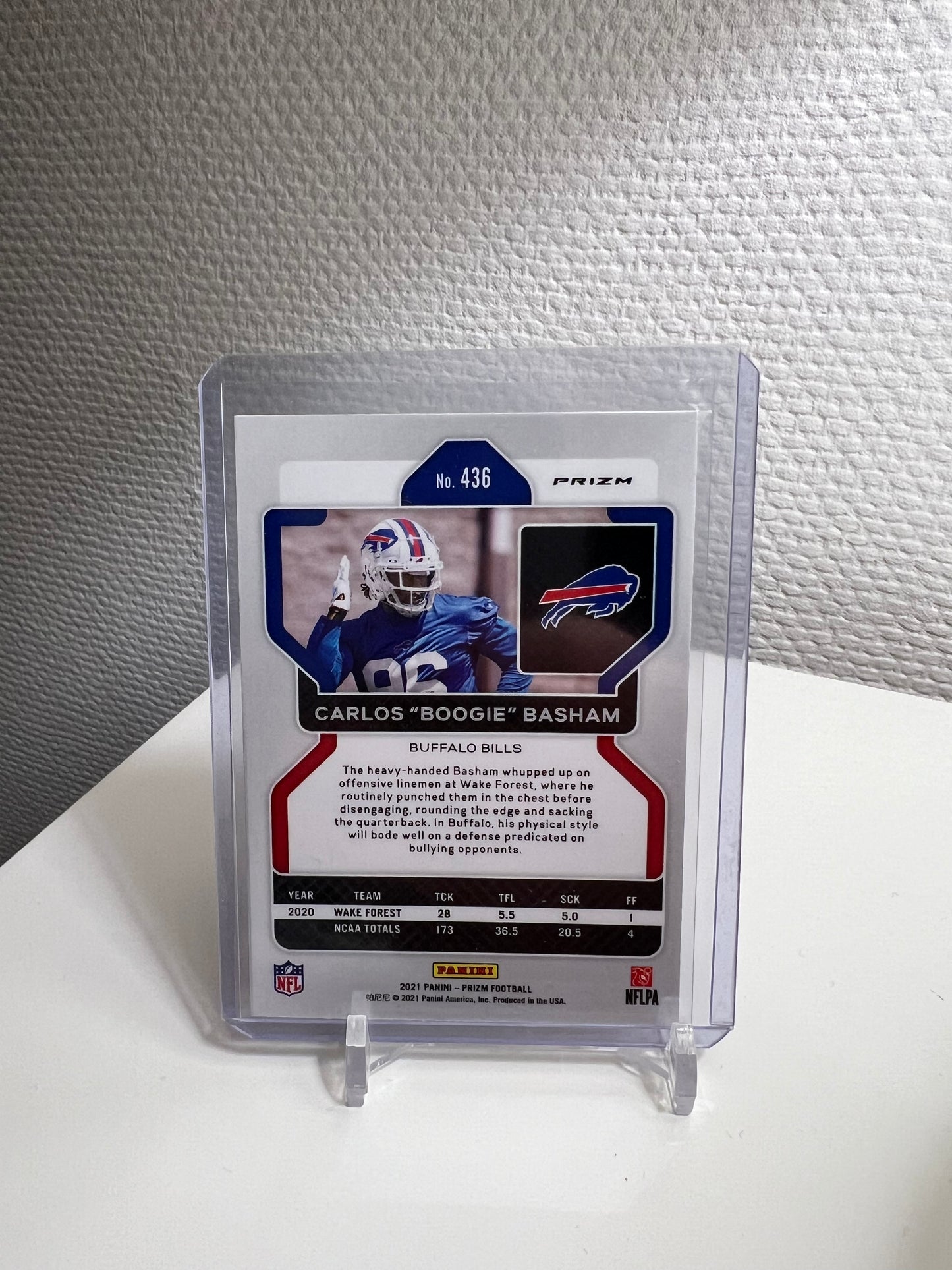 Prizm 21 - Carlos Boogie Basham Orange Velocity RC Card - Buffalo Bills