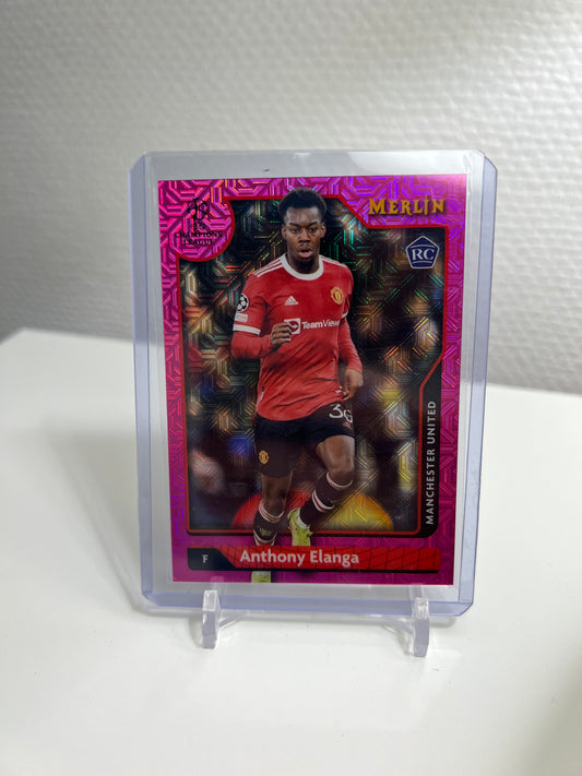 Merlin 21-22 - Anthony Elanga Pink Mojo /275 RC Card - Manchester United