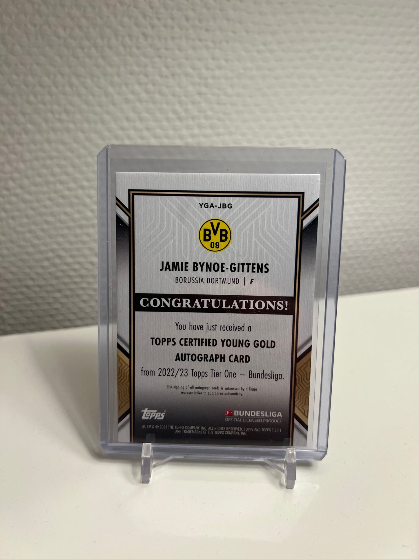 Tier One 22-23 - Jamie Bynoe-Gittens Autograph RC Card Balck /25 - Borussia Dortmund #YGA-JBG