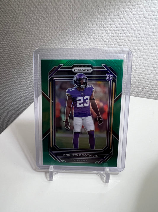 Prizm 22 - Andrew Booth Jr. Green RC Card - Minnesota Vikings