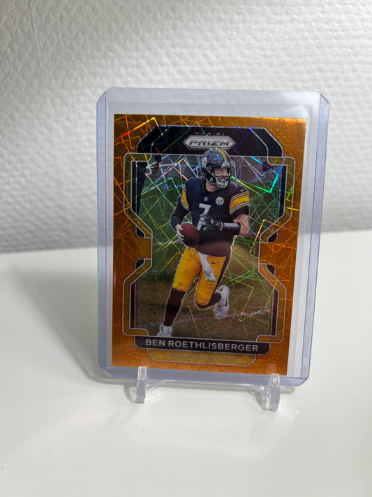 Panini Prizm 21 - Ben Roethelsberger Orange Velocity Holo - Pittsburgh Steelers