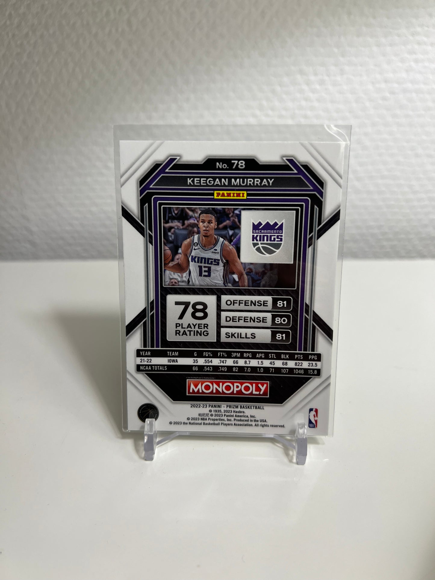 Panini Prizm Monopoly 22-23 - Keegan Murray - Sacramento Kings