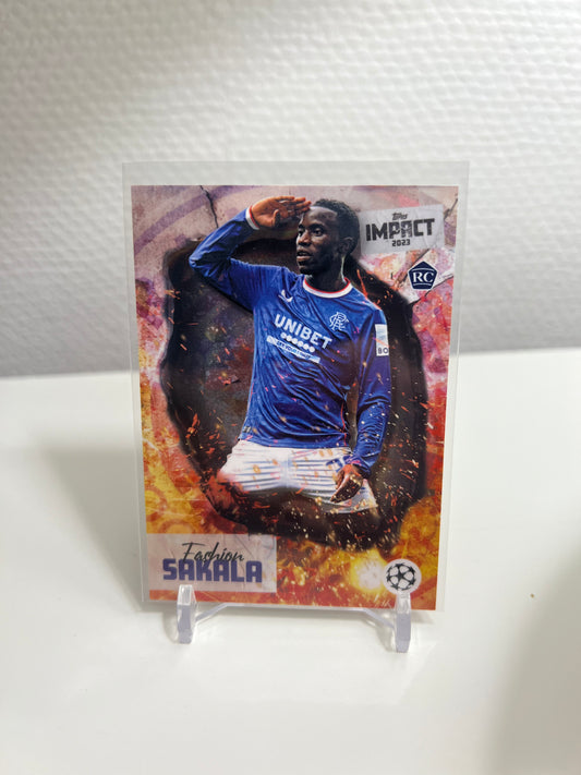 Topps Impact 22-23 - Fashion Sakala RC Card - Rangers Football Club