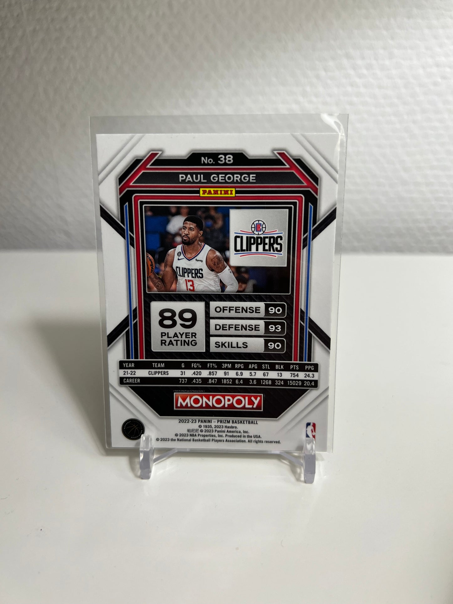 Panini Prizm Monopoly 22-23 - Paul George - Los Angeles Clippers