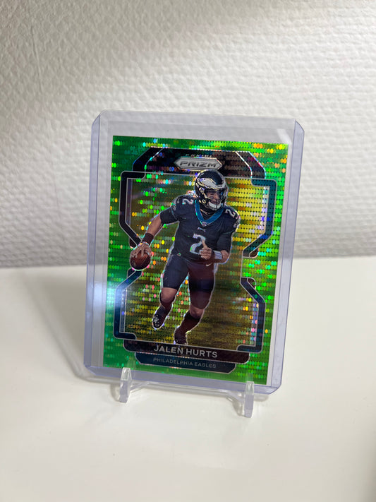 Panini Prizm 21 - Jalen Hurts Green Pulsar Holo - Philadelphia Eagles