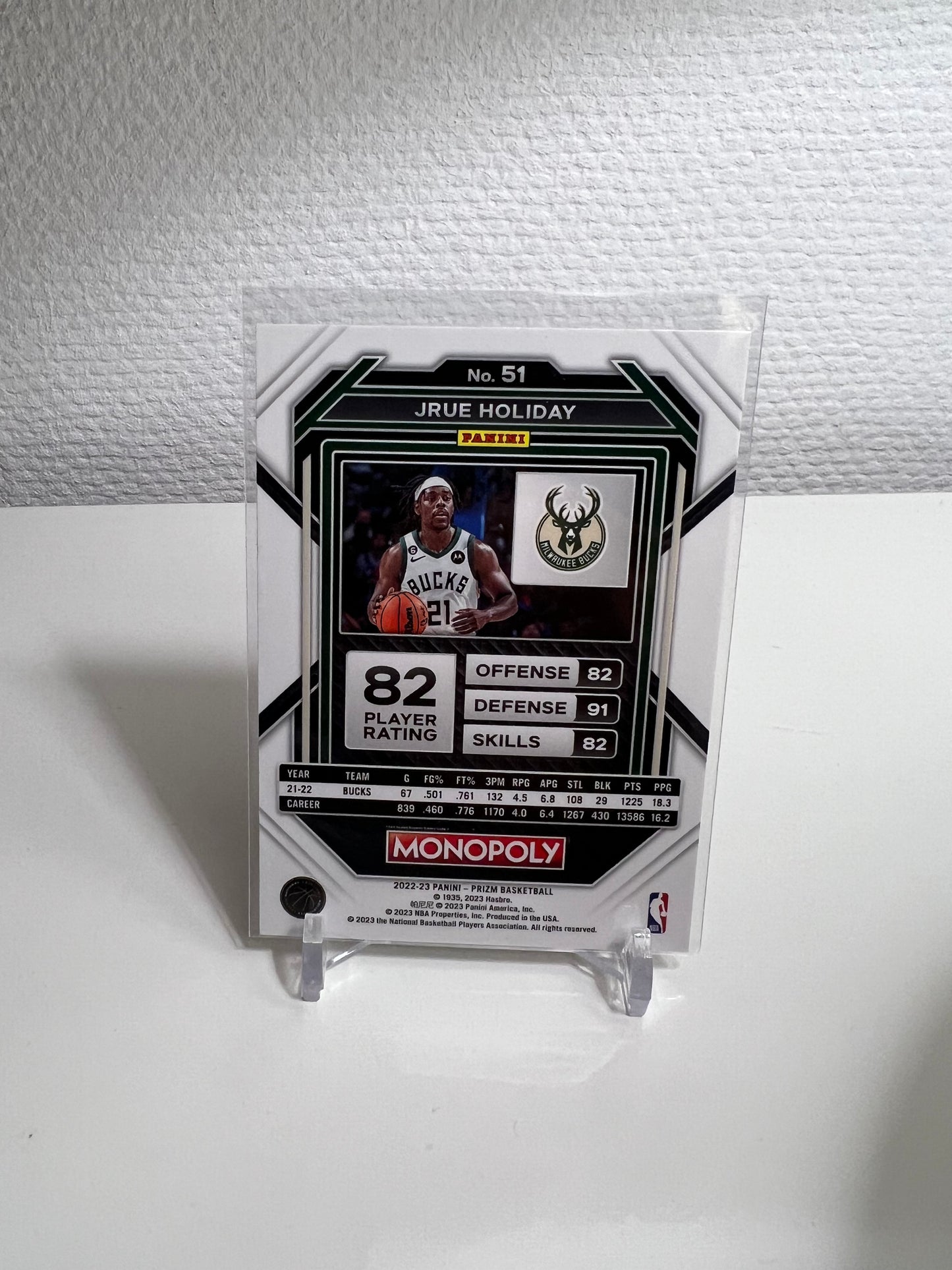 Panini Prizm Monopoly 22-23 - Jrue Holiday - Milwaukee Bucks