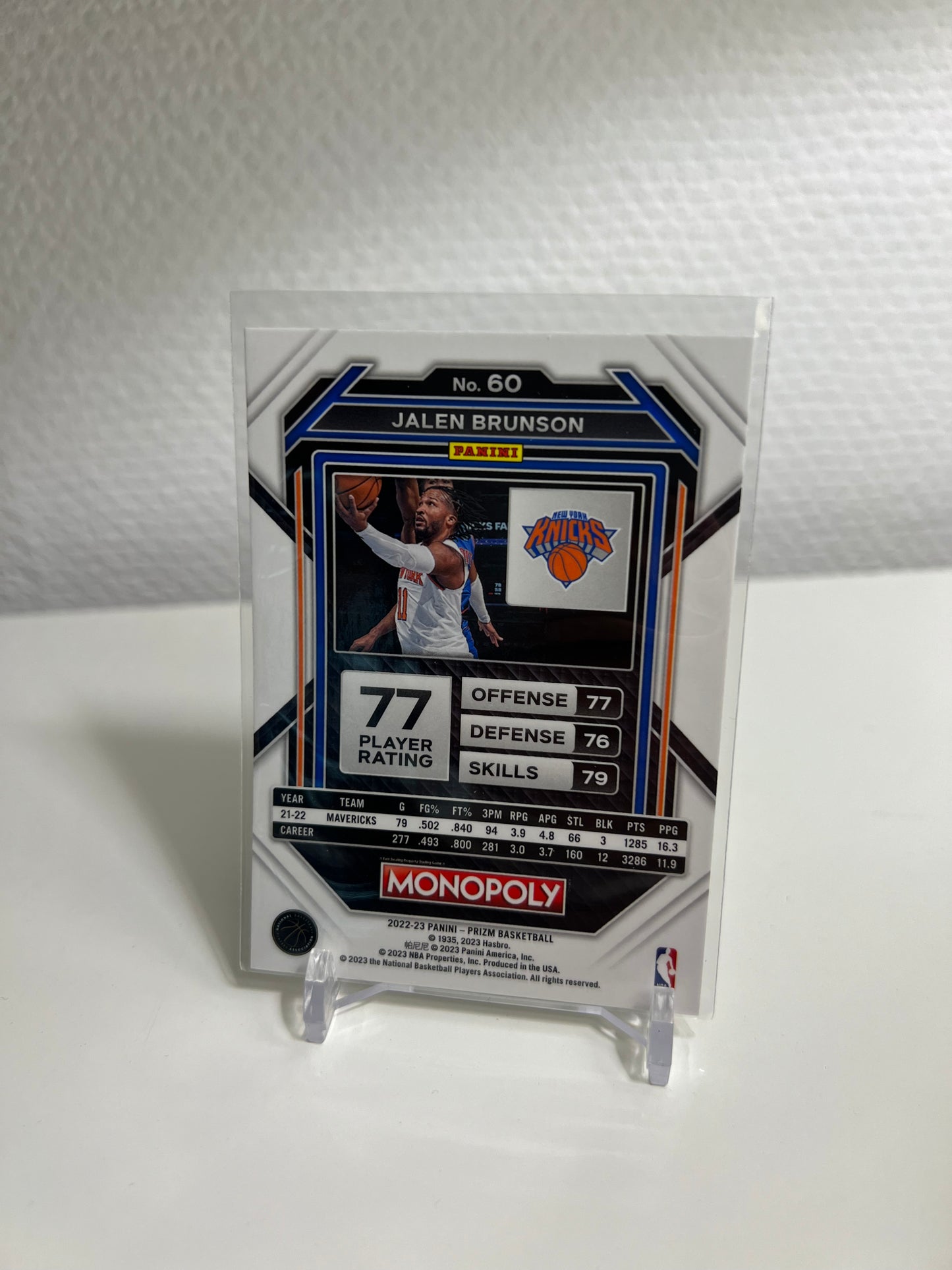 Panini Prizm Monopoly 22-23 - Jalen Brunson - New York Knicks