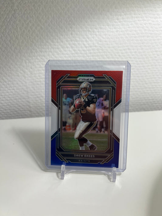 Panini Prizm 22 - Drew Brees Tri-Color Red Blue White - New Orleans Saints