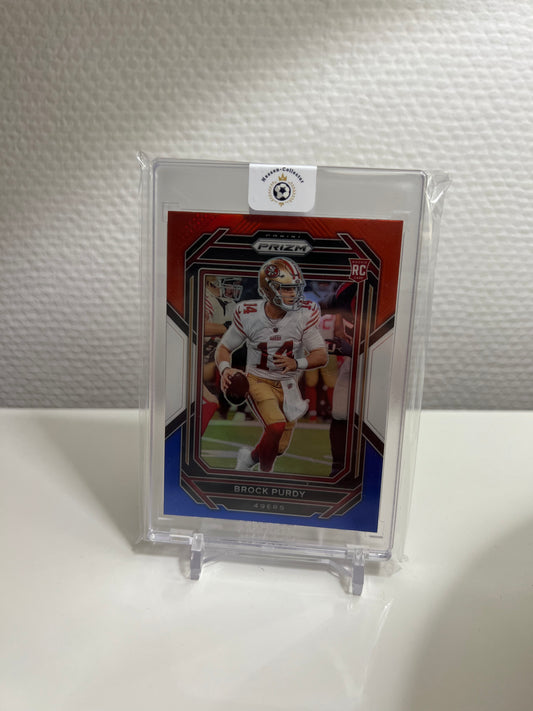 Panini Prizm 22 - Brock Purdy RC Card Tri-Color Red Blue White - San Francisco 49ers