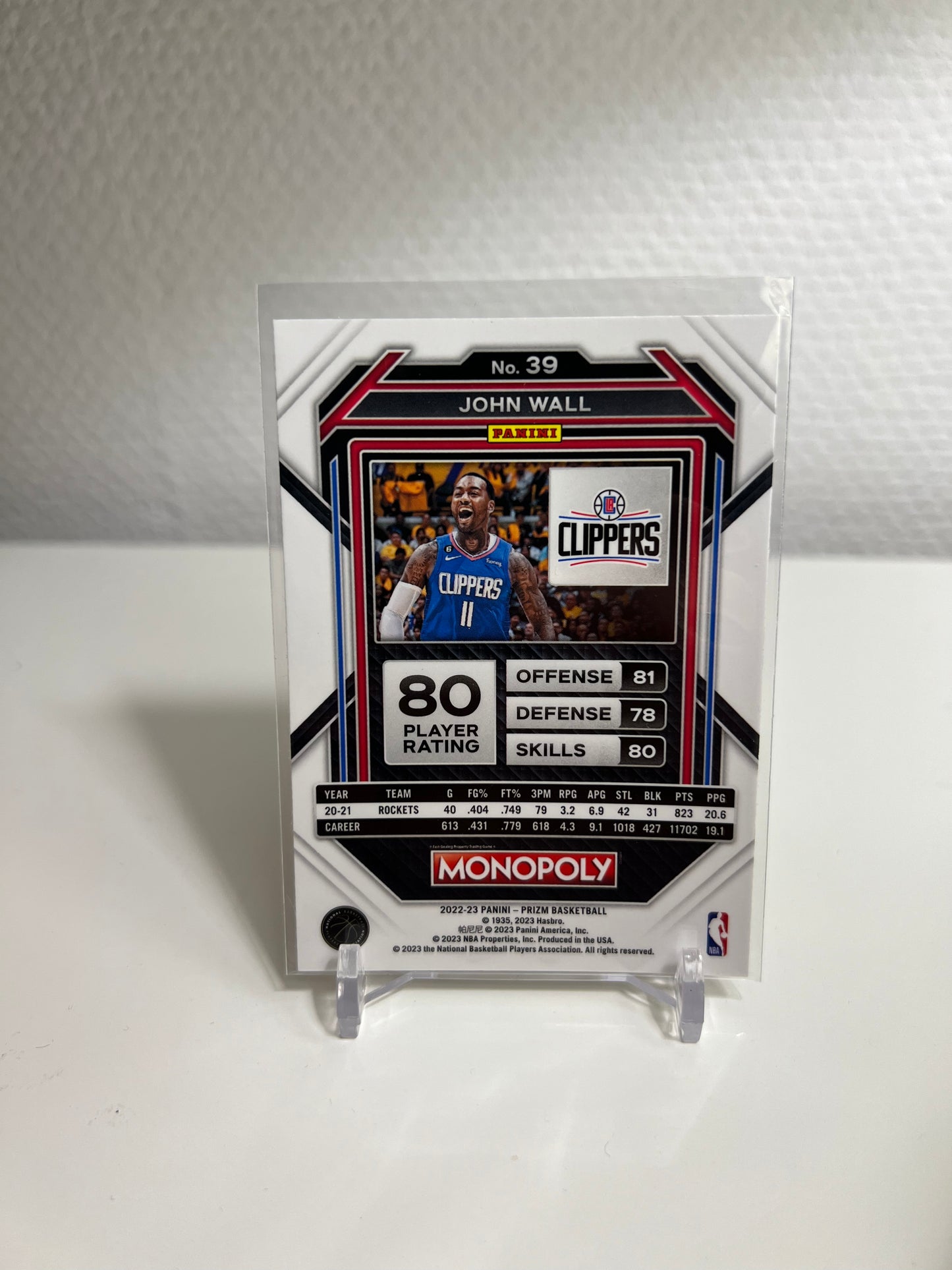 Panini Prizm Monopoly 22-23 - John Wall - Los Angeles Clippers