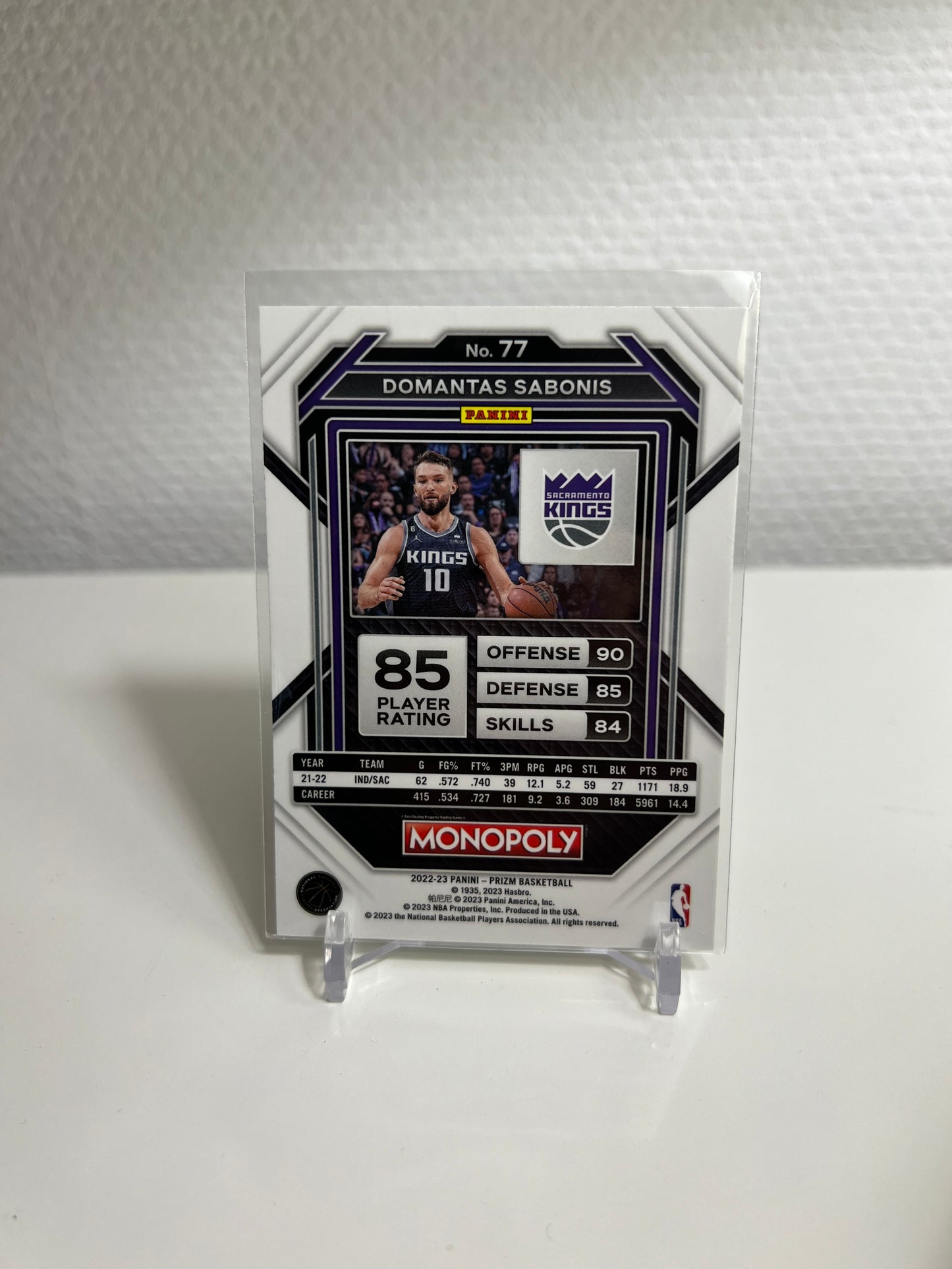 Panini Prizm Monopoly 22-23 - Domantas Sabonis - Sacramento Kings