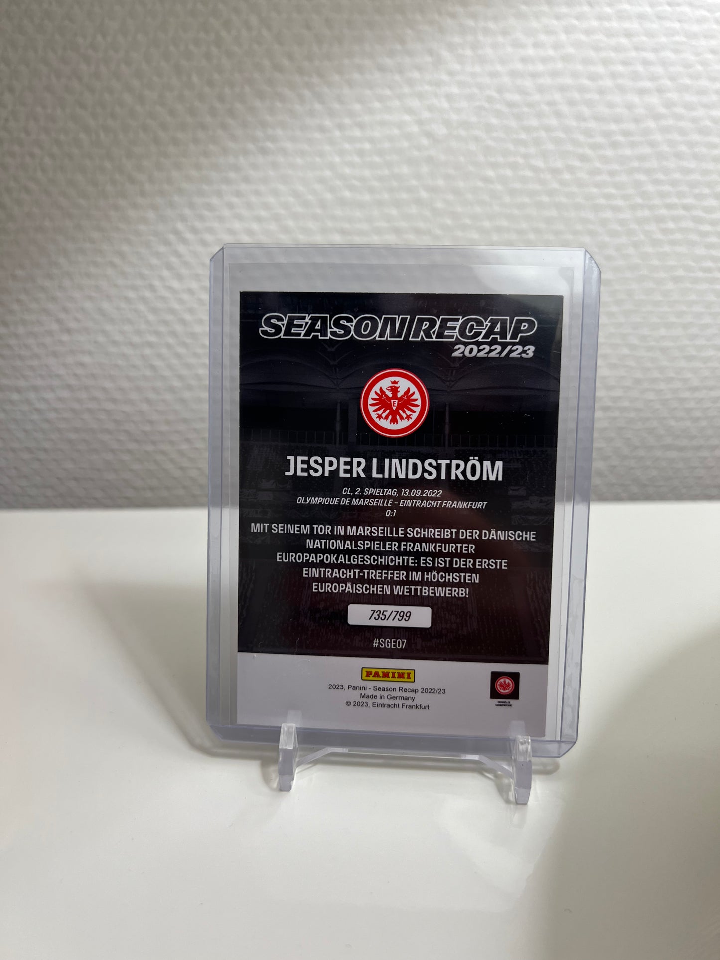 Panini Season Recap 22-23 - Jesper Lindström PR: 799 #SGE07 - Eintracht Frankfurt