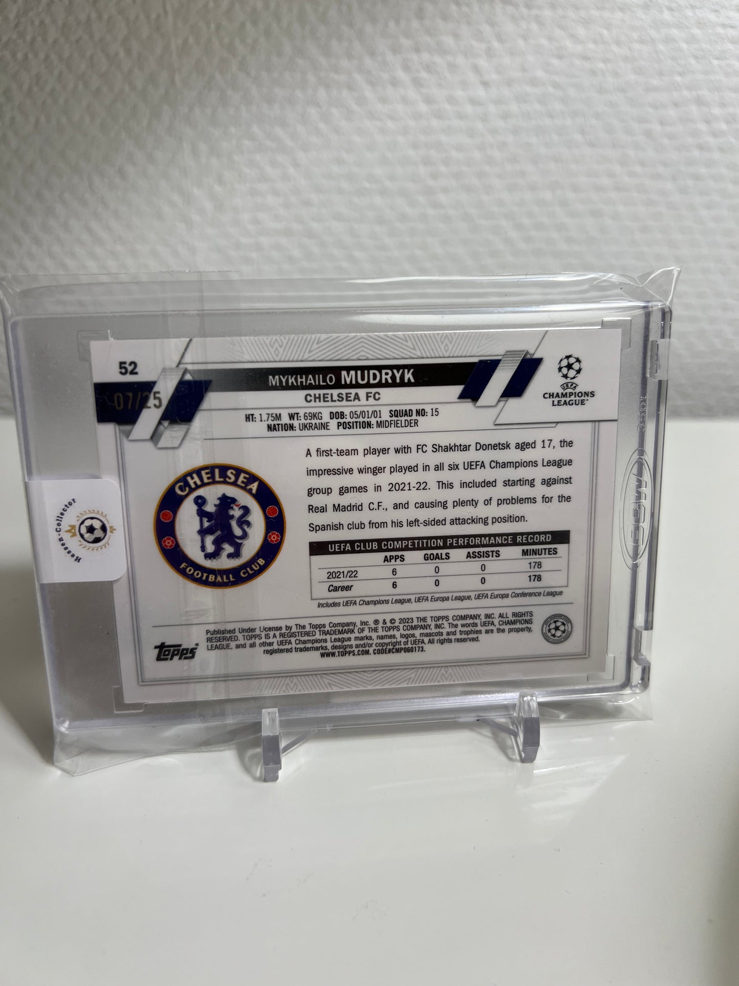 Chrome 22-23 - Mykhailo Mudryk /25 Orange RC Card - Chelsea London